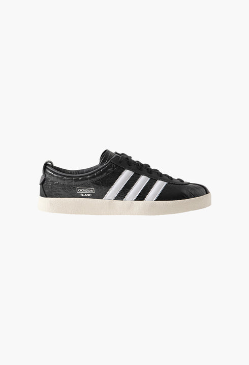 Blanc Croc-Effect Glossed-Leather Sneakers